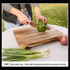 14"x11" Wood Cutting Board W/ Feet